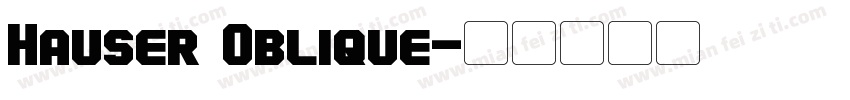 Hauser Oblique字体转换